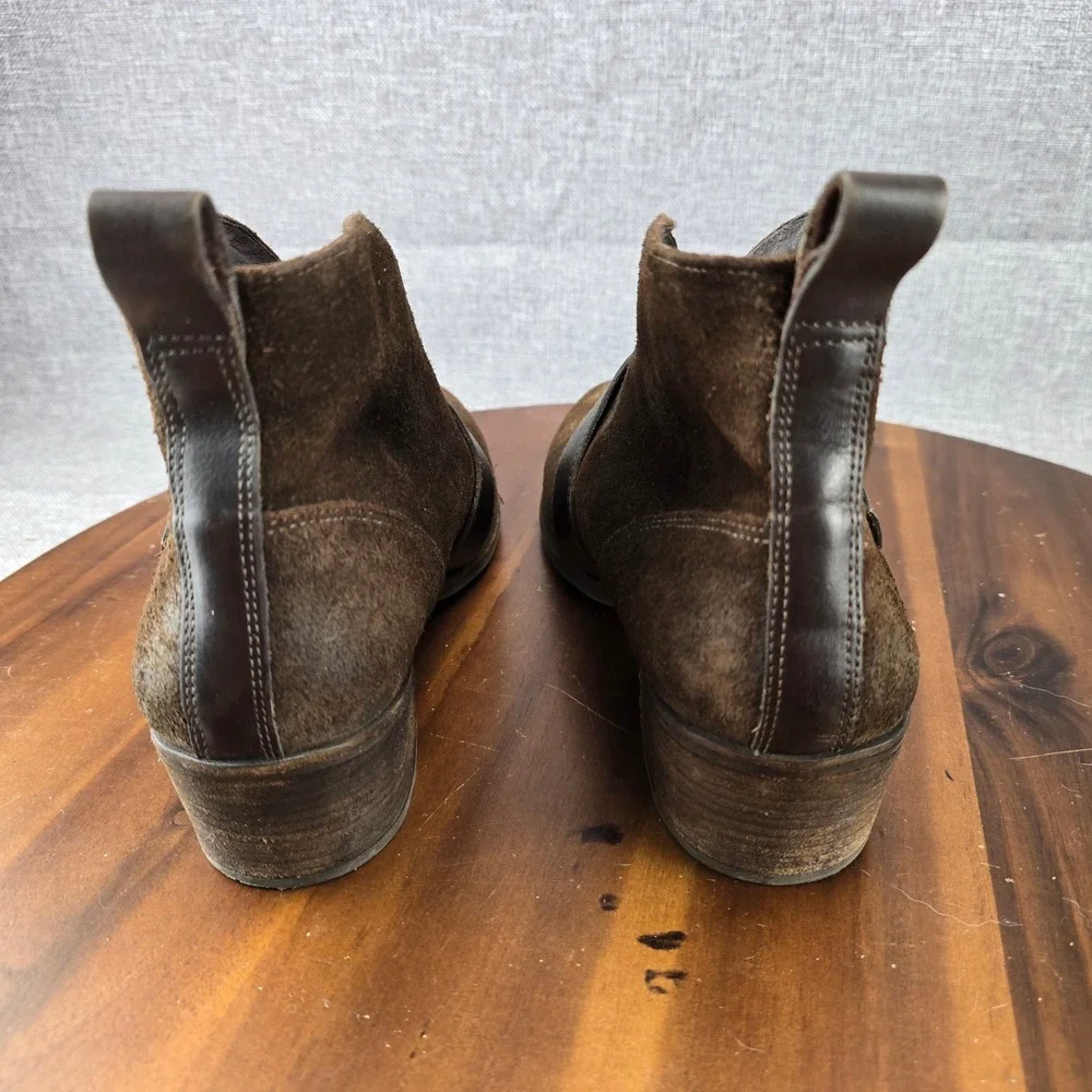 UGG Mens 12 Brown Suede Buckle‎ Ankle Boots 1014184 Chocolate Leather Strap